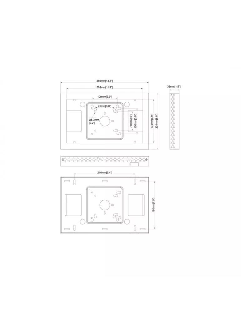 MULTIBRACKETS 8519 Cadre mural sécurisé Multibrackets PRO Series Enclosure Moniteur 13'' REF: