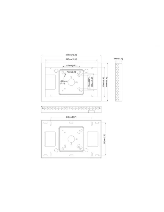 MULTIBRACKETS 8519 Cadre mural sécurisé Multibrackets PRO Series Enclosure Moniteur 13'' REF: