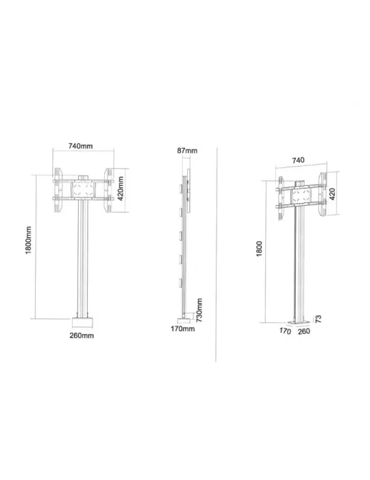 MULTIBRACKETS 2401 Bodenständer zum Befestigen Multibrackets Display Stand 180 Single 24-65   REF  MULTIBRACKETS MUL2401 | Mus