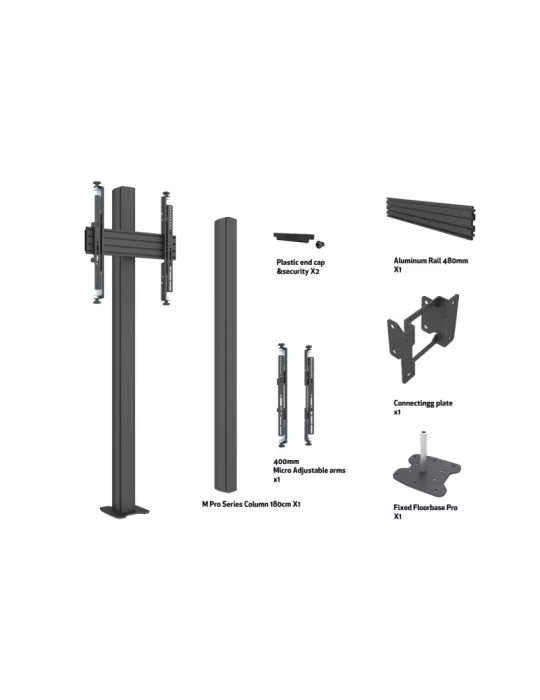 MULTIBRACKETS 0297 Soporte de suelo ajustable Multibrackets MBFC1U 180 Floormount Column Pro - 32 -65  screen VESA Max 400x400
