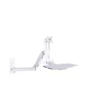 MULTIBRACKETS 4368 Brazo para estación de trabajo Multibrackets Soporte de pared sencillo extendido - Pantalla de 15 - 27  VES