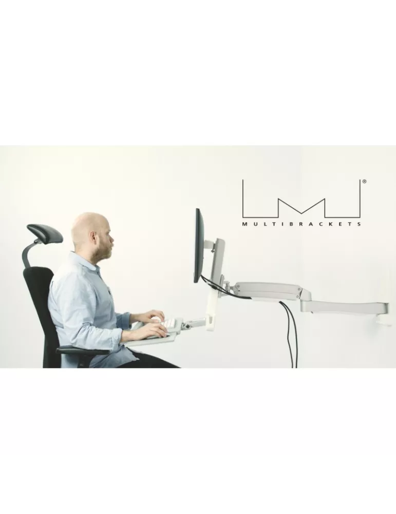MULTIBRACKETS 4368 Support mural Multibrackets Workstation Arm Single Extended - écran 15"- 27" VESA Max 100x100