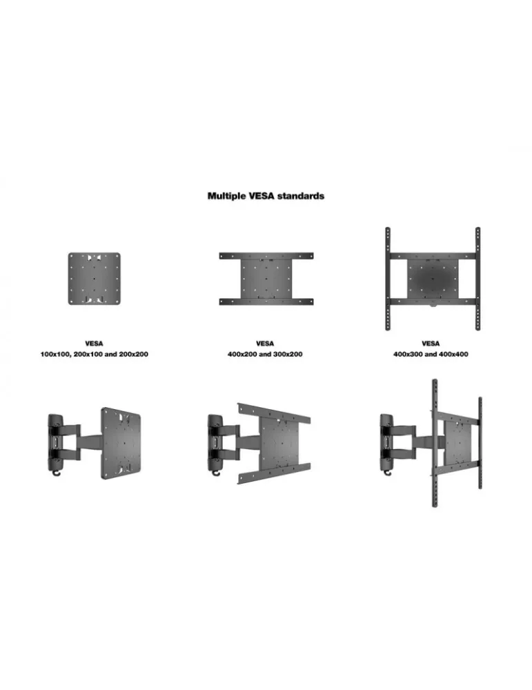 MULTIBRACKETS 4234 Tilting and rotating wall mount Multibrackets Flexarm Tilt   Turn III - 32 - 50  screen VESA Max 400x400 MU