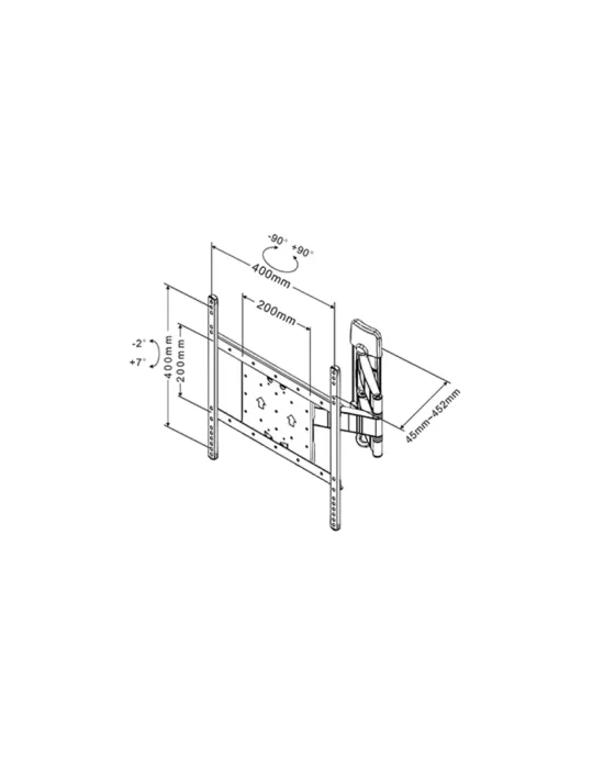 MULTIBRACKETS 4234 Tilting and rotating wall mount Multibrackets Flexarm Tilt   Turn III - 32 - 50  screen VESA Max 400x400 MU