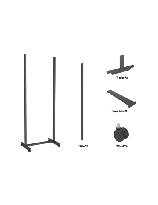 MULTIBRACKETS 7475 Embase à roulettes Multibrackets Wheelbase OM55N-D