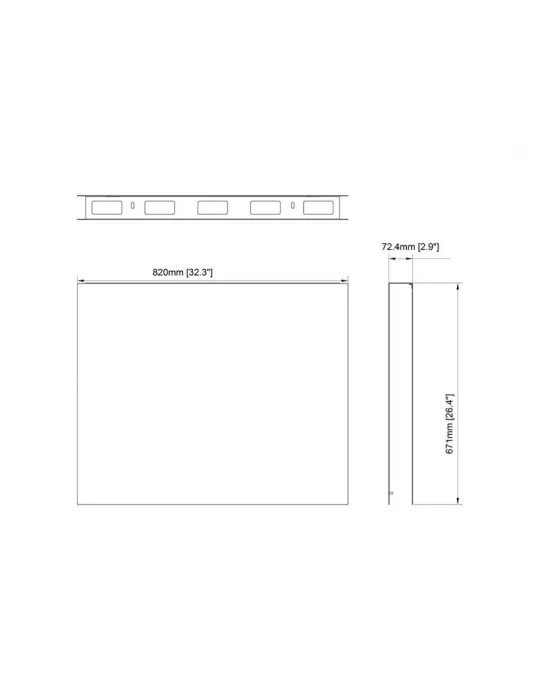 MULTIBRACKETS 5285 Plaque pleine inferieur pour caisson Multibrackets Enclosure Totem Full Front Cover - écran 55"