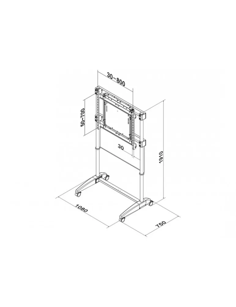 MULTIBRACKETS 4233 Mobiler Stand Counterbalanced Floorstand für 32  - 75  Bildschirm VESA MAX 1040x900 MULTIBRACKETS MUL4233 |