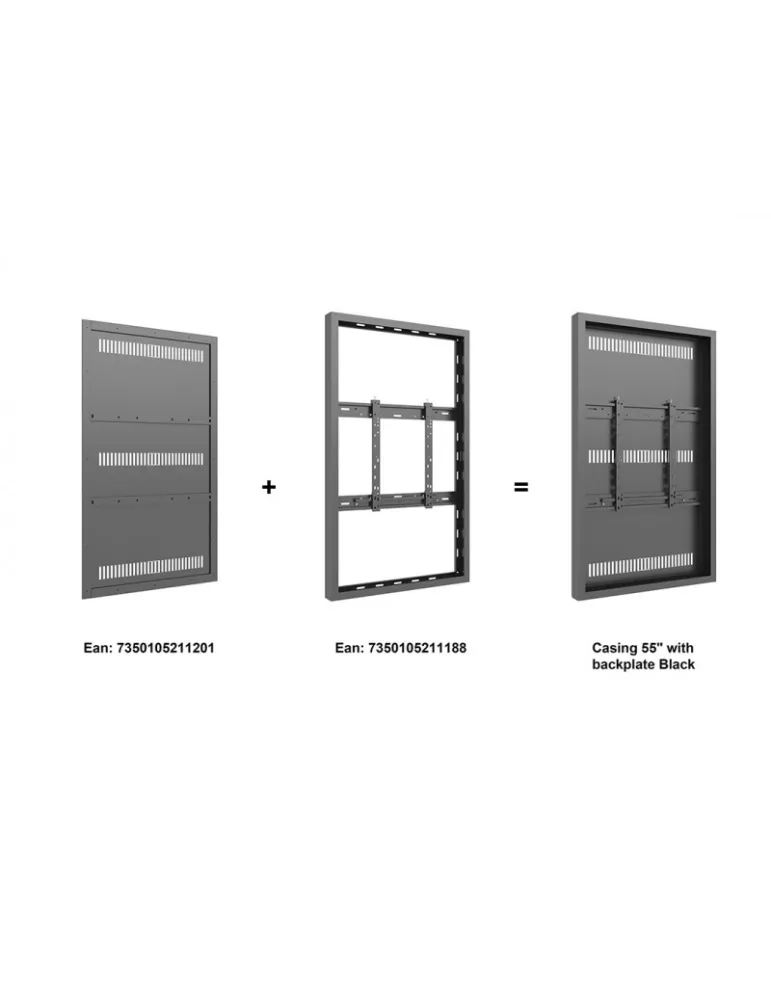 MULTIBRACKETS 1188 Wandrahmen Multibrackets Enclosure 55   Wall Medium Black - REF  MULTIBRACKETS MUL1188 | MusicGoodDeal