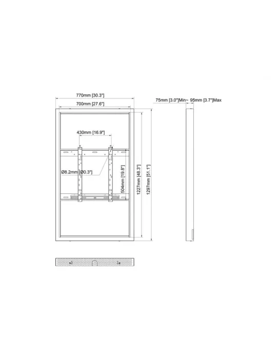 MULTIBRACKETS 1188 Cadre mural Multibrackets Enclosure 55   Wall Medium Black - REF  MULTIBRACKETS MUL1188 | MusicGoodDeal