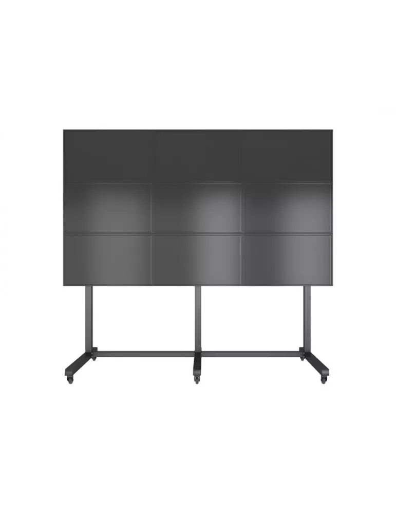 MULTIBRACKETS 3373 Mobile Video Wall Stand Multibrackets Pro Series Video Wall Stand 3x3 - 9 screens 43  - 65  VESA Max 600x40
