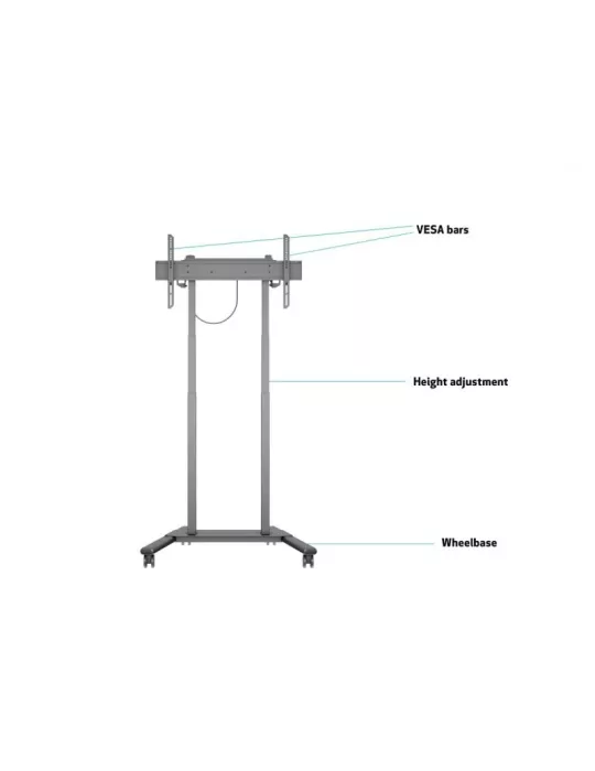 MULTIBRACKETS 6751 Motorisierte mobile Halterung FloorStand 60kg Bildschirm von 37-90   REF  MULTIBRACKETS MUL6751 | MusicGood