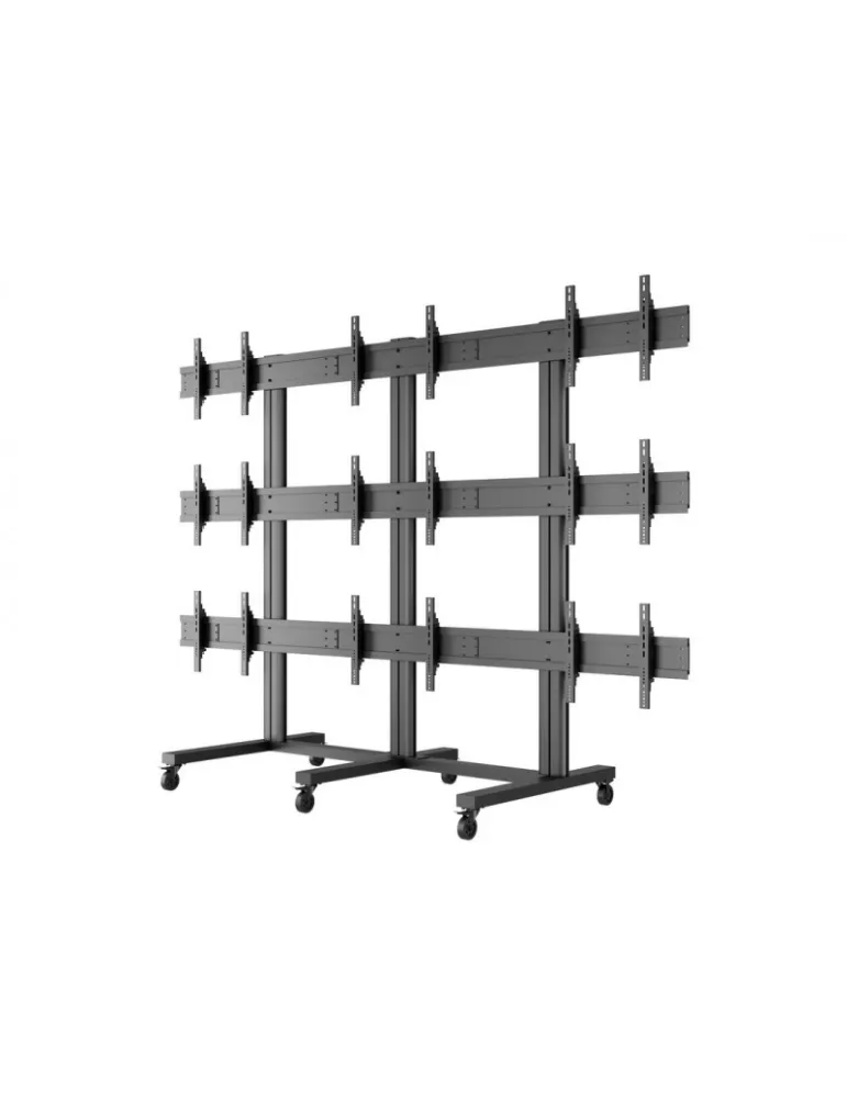 MULTIBRACKETS 9734 Mobiler Bodenständer Multibrackets Public Video Wall Stand - 9 Bildschirme 40 -55  VESA Max 800x400 MULTIBR