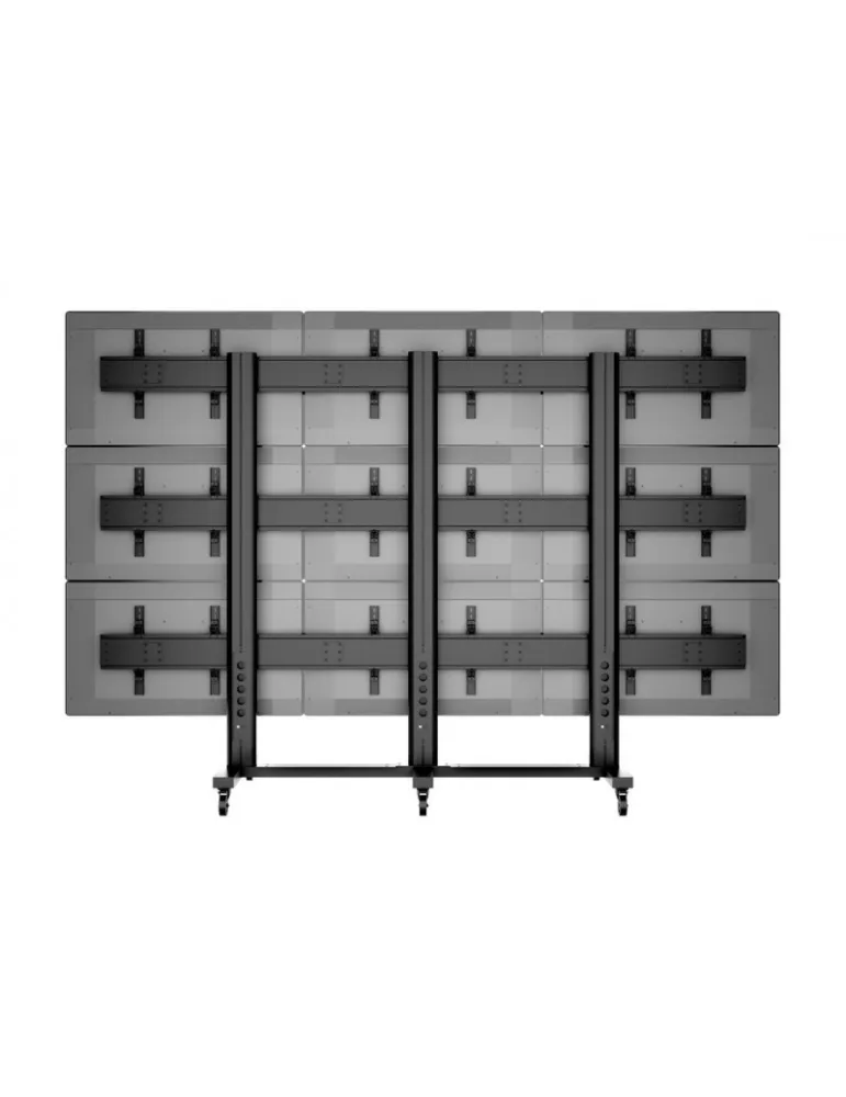 MULTIBRACKETS 9734 Support sol mobile Multibrackets Public Video Wall Stand - 9 screens 40 -55  VESA Max 800x400 MULTIBRACKETS