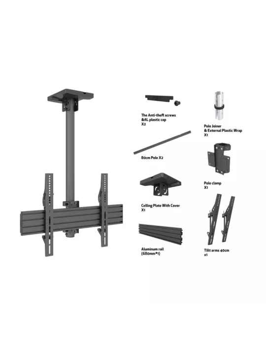 MULTIBRACKETS 5655 Multibrackets Menu Board Mount Pro MBC2X1U - 2 pantallas 30 -42  VESA Max 200x200 MULTIBRACKETS MUL5655 | M