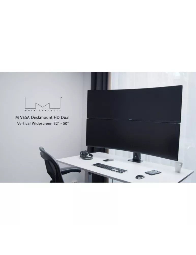 MULTIBRACKETS 0556 Support de table rotatif Multibrackets Deskmount HD Dual Vertical Widescreen - 2 écrans 32" - 50" VESA Max 1