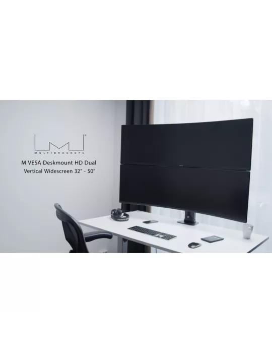 MULTIBRACKETS 0556 Support de table rotatif Multibrackets Deskmount HD Dual Vertical Widescreen - 2 écrans 32" - 50" VESA Max 1
