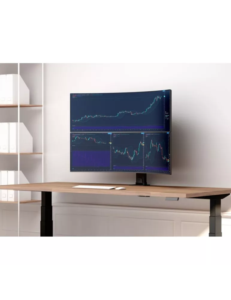 MULTIBRACKETS 0556 Drehbare Tischhalterung Multibrackets Deskmount HD Dual Vertical Widescreen - 2 Bildschirme 32  - 50  VESA