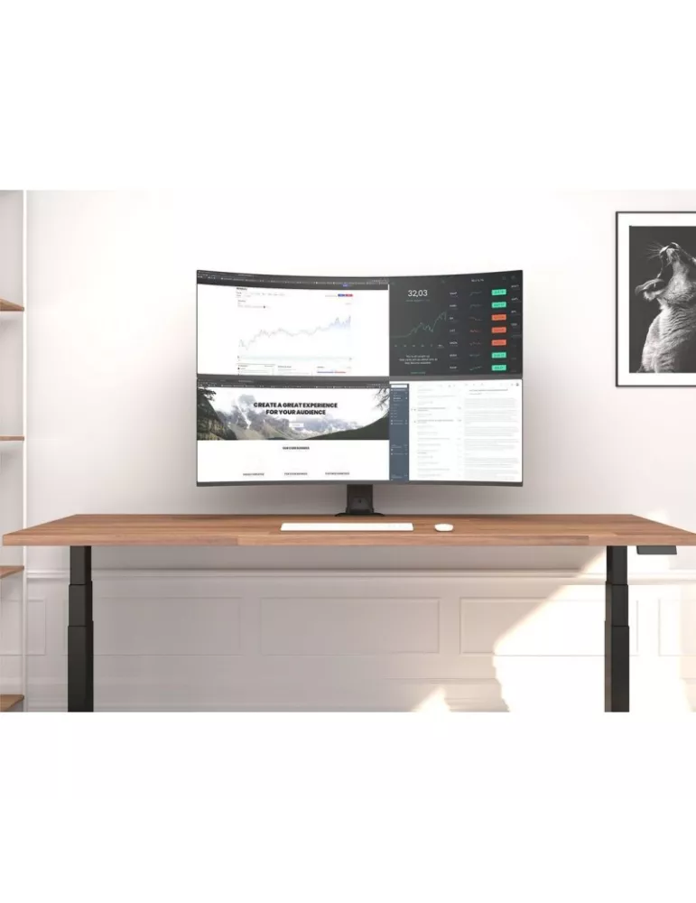 MULTIBRACKETS 0556 Support de table rotatif Multibrackets Deskmount HD Dual Vertical Widescreen - 2 écrans 32" - 50" VESA Max 1