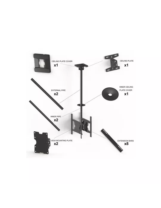 MULTIBRACKETS 5477 Support plafond Multibrackets Public Ceilingmount Medium Back to Back - écrans dos à dos 32"-55" VESA Max 40