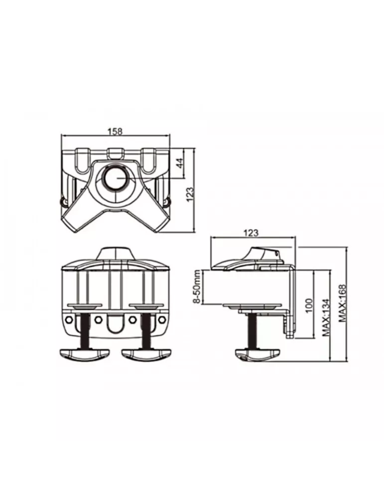 MULTIBRACKETS 5019 Base de support de table Multibrackets Desktopmount Single / Dual / Triple Stand Desk Clamp