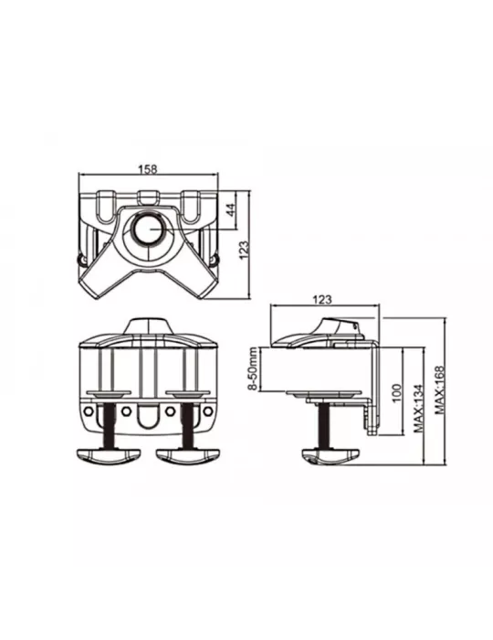 MULTIBRACKETS 5019 Base de soporte de mesa Multibrackets Desktopmount Single   Dual   Triple Stand Desk Clamp MULTIBRACKETS MU