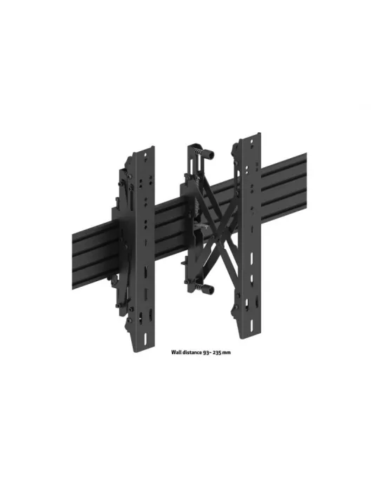 MULTIBRACKETS 5020 Wallmount Multibrackets Wallmount Pro MBW2x1U Push In Pop Out Black - 2 screens 32 -55  VESA Max 400x400 MU