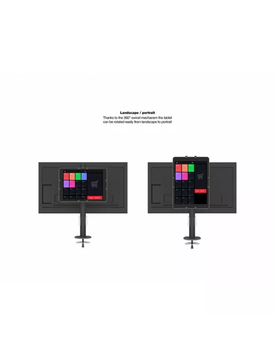 MULTIBRACKETS 2819 Support écran Multibrackets VESA Deskmount Dual B2B with Lockable Tablet Mount - 7 -13  screen VESA Max 100