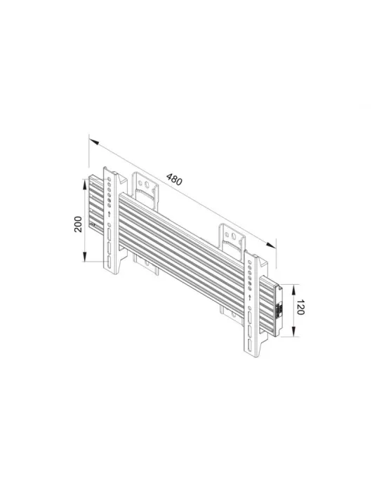 MULTIBRACKETS 7994 Support mural Multibrackets Wallmount Pro MBSTH1U 400x200 Fixed Black pour ecran LCD Type stretch 37'' VESA 