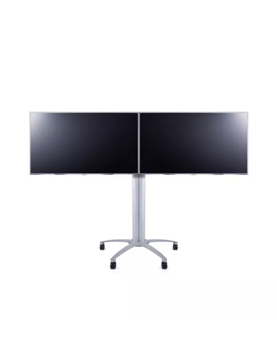 MULTIBRACKETS 5392 Support mobile Double ecrans Multibrackets Public Display Stand 145 Dual Silver - écran 46"-52" VESA Max 800