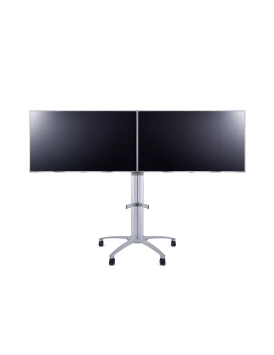 MULTIBRACKETS 5392 Support mobile Double ecrans Multibrackets Public Display Stand 145 Dual Silver - écran 46"-52" VESA Max 800