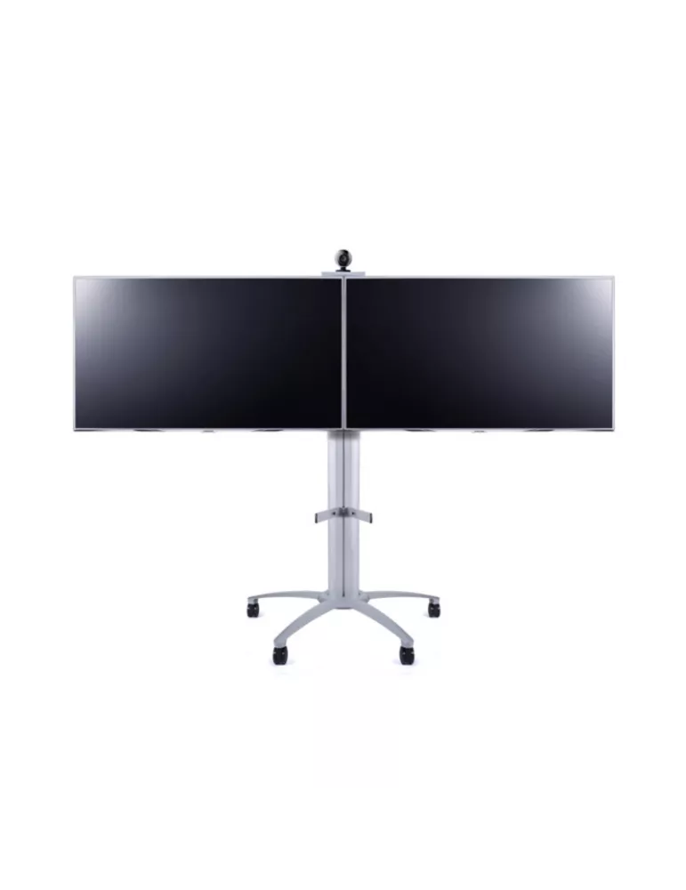 MULTIBRACKETS 5392 Support mobile Double ecrans Multibrackets Public Display Stand 145 Dual Silver - écran 46"-52" VESA Max 800