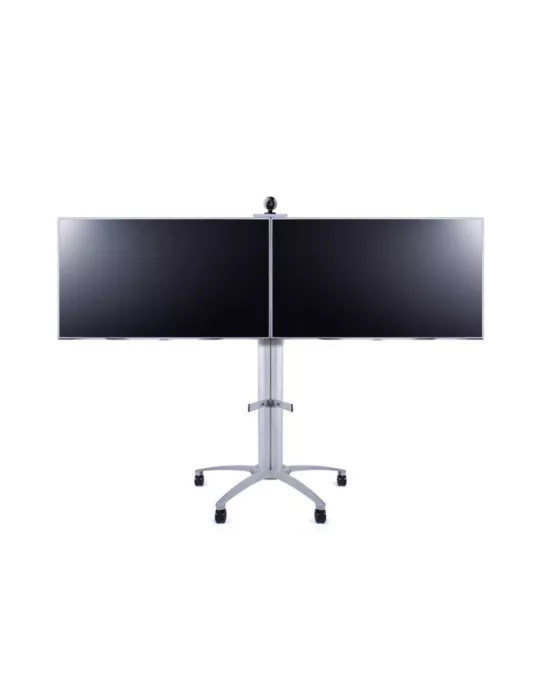 MULTIBRACKETS 5392 Soporte móvil Doble ecrans Multibrackets Public Display Stand 145 Dual Silver - écran 46 -52  VESA Max 800x