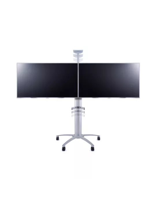 MULTIBRACKETS 5392 Support mobile Double ecrans Multibrackets Public Display Stand 145 Dual Silver - écran 46"-52" VESA Max 800
