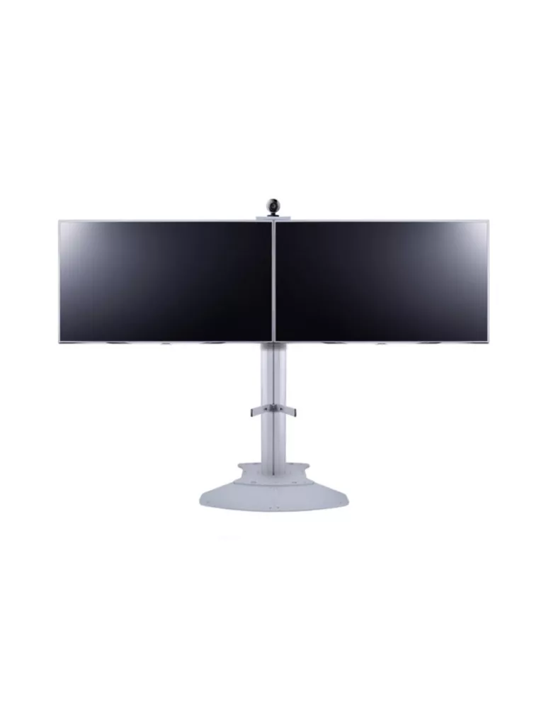MULTIBRACKETS 5392 Mobiler Ständer Doppelbildschirme Multibrackets Public Display Stand 145 Dual Silver - Bildschirm 46 -52  V