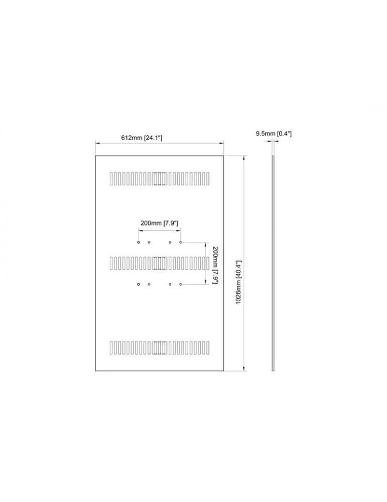 MULTIBRACKETS 1133 Plaque arrière caisson Multibrackets Enclosure 43  Back Plate Small White MULTIBRACKETS MUL1133 | MusicGood