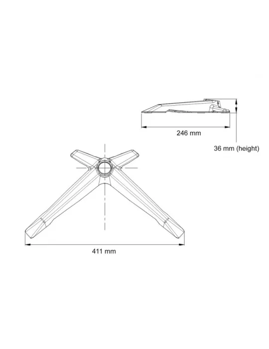MULTIBRACKETS 0242 Base support de table Multibrackets Desktopmount Single   Dual   Triple Stand Table Stand MULTIBRACKETS MUL