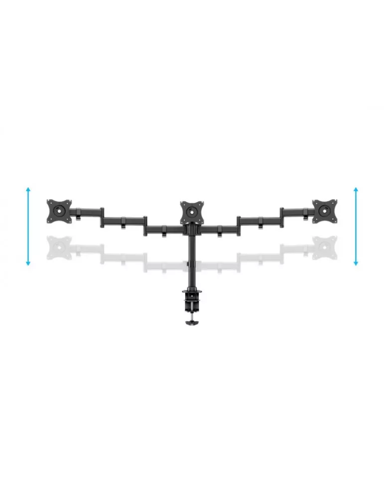MULTIBRACKETS 3385 Support de table rotatif Multibrackets Deskmount Basic Triple - 3 écrans 15" - 27" VESA Max 100x100