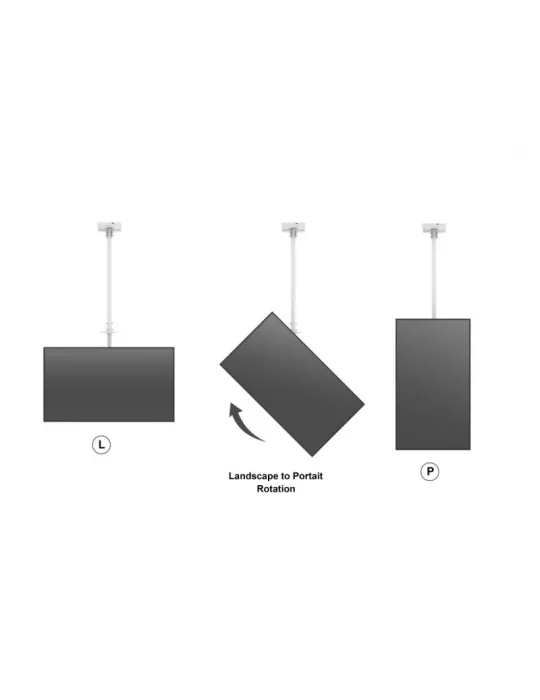 MULTIBRACKETS 2494 Support plafond Multibrackets Public Ceilingmount Medium Single - écran 32 -55  VESA Max 400x400 MULTIBRACK