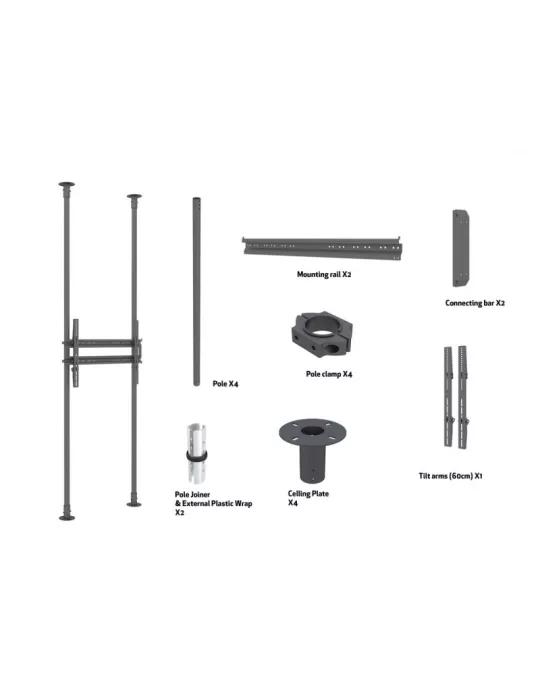 MULTIBRACKETS 7932 Support sol plafond Multibrackets Floor to Ceiling Mount Pro MBFC2P1UHD - écran 65"-100" VESA Max 800x600