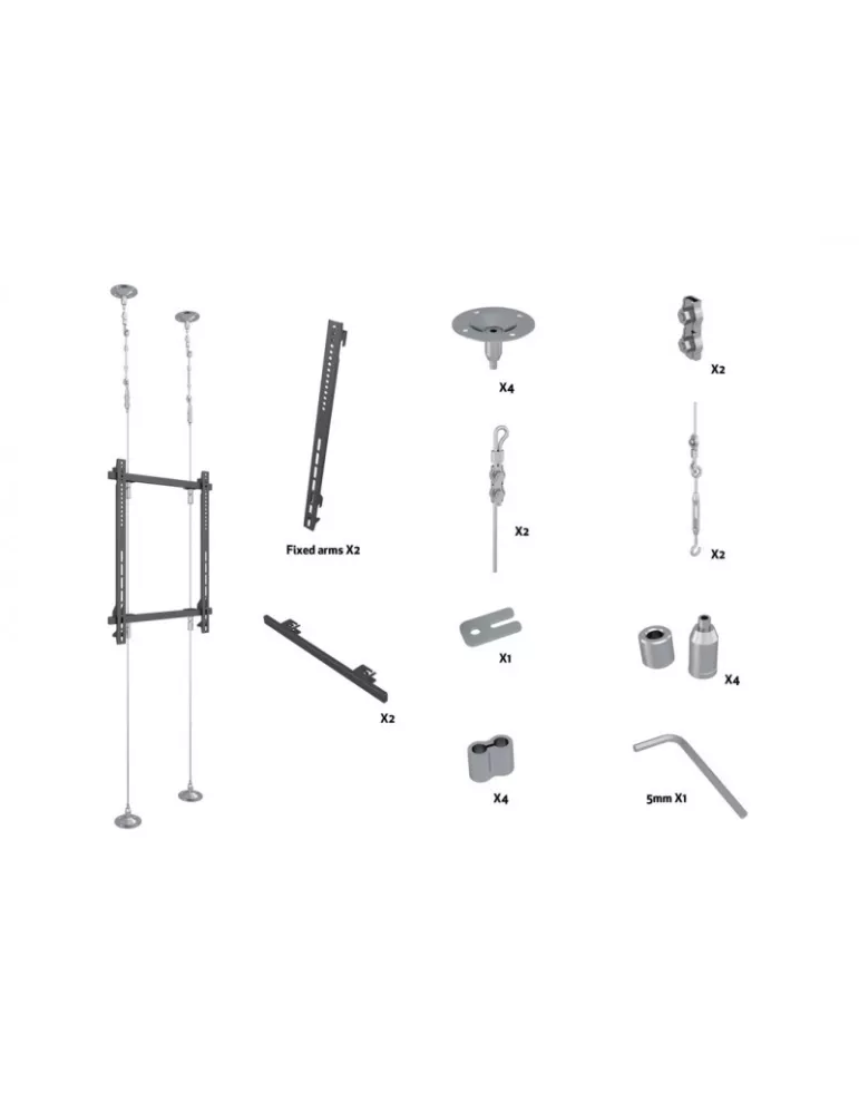 MULTIBRACKETS 6959 PRO SERIES WIRE 400x600 floor-ceiling sling support ref  MULTIBRACKETS MUL6959 | MusicGoodDeal