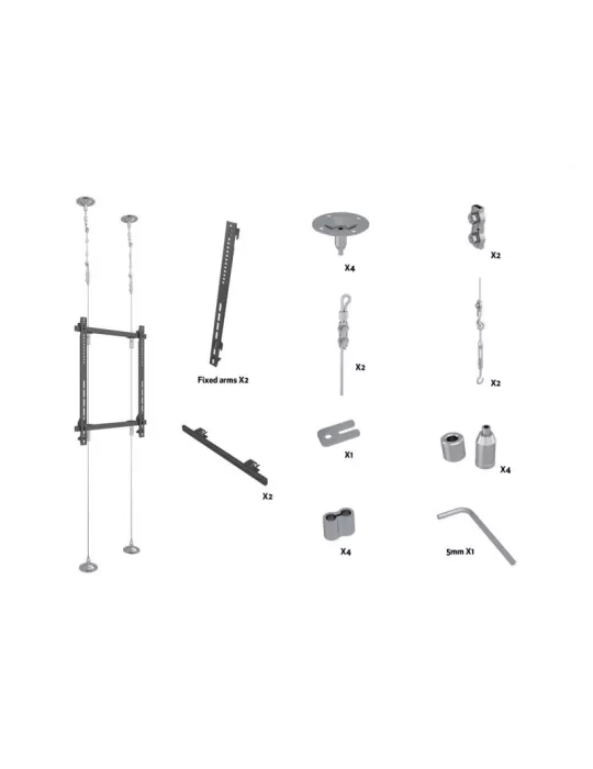 MULTIBRACKETS 6959 PRO SERIES WIRE 400x600 floor-ceiling sling support ref  MULTIBRACKETS MUL6959 | MusicGoodDeal