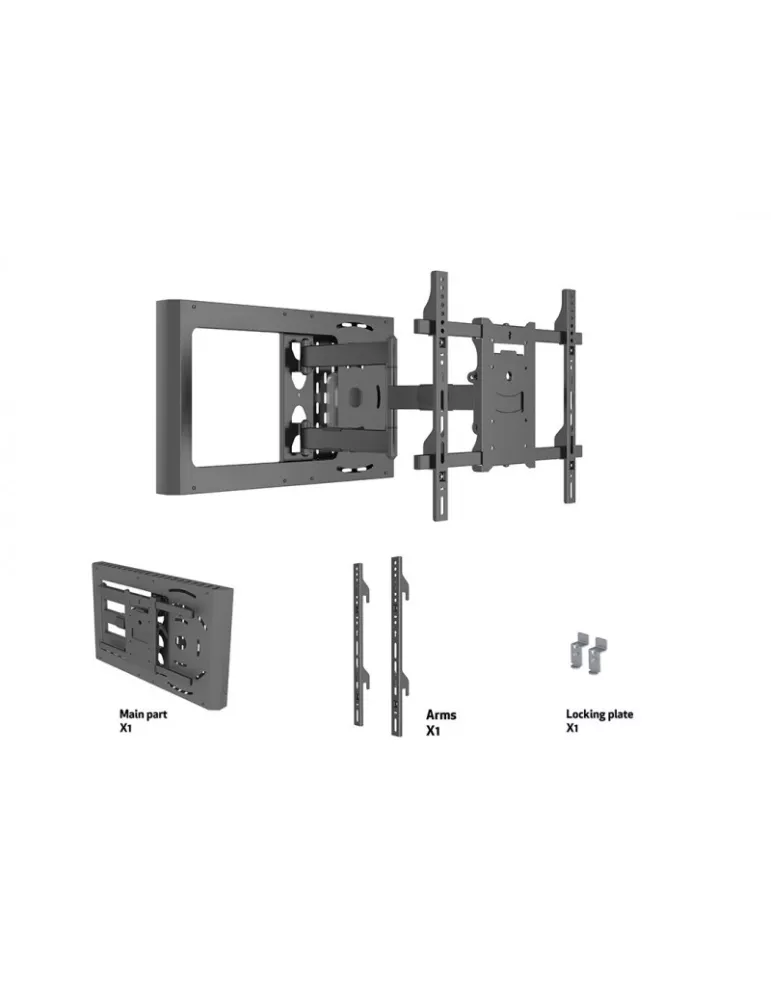 MULTIBRACKETS 0198 Gelenkige Wandhalterung mit STB-Gehäuse Multibrackets Hospitality Flexarm with STB Enclosure für 37 -70  LC