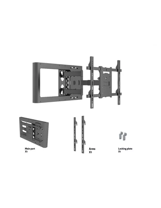 MULTIBRACKETS 0198 Support mural articulé avec boîtier STB Multibrackets Hospitality Flexarm with STB Enclosure pour moniteur L