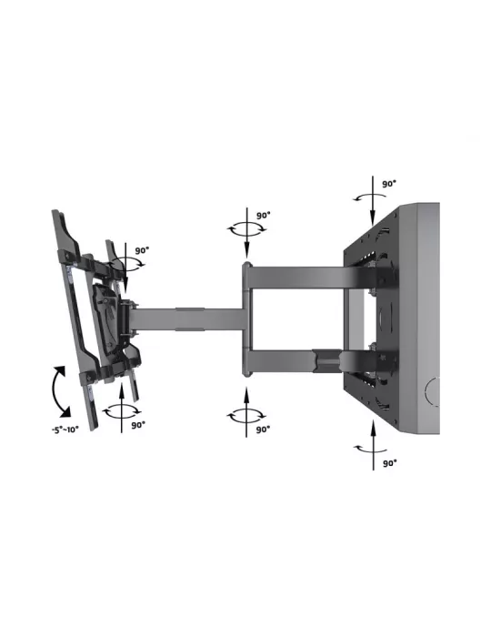 MULTIBRACKETS 0198 Support mural articulé avec boîtier STB Multibrackets Hospitality Flexarm with STB Enclosure pour moniteur L