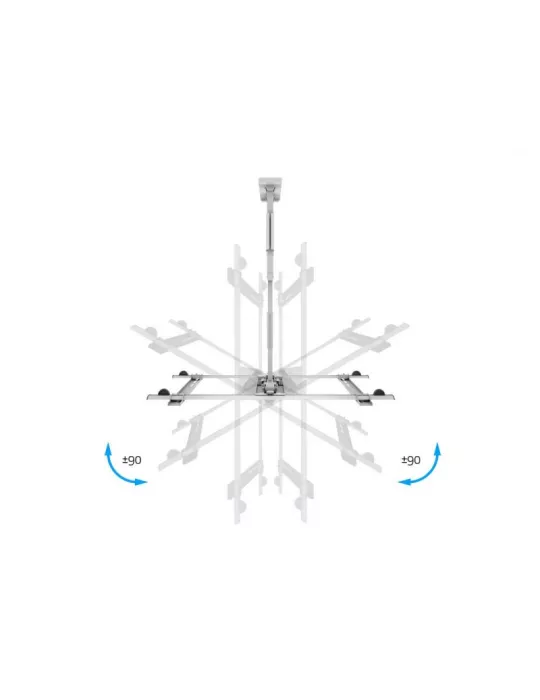 MULTIBRACKETS 0150 GELENKIGE WANDHALTERUNG WEISS FLEXARM THIN LARGE FÜR LCD-BILDSCHIRM 37 - 65  - GEWICHT 30KG VESA MAX 600X40