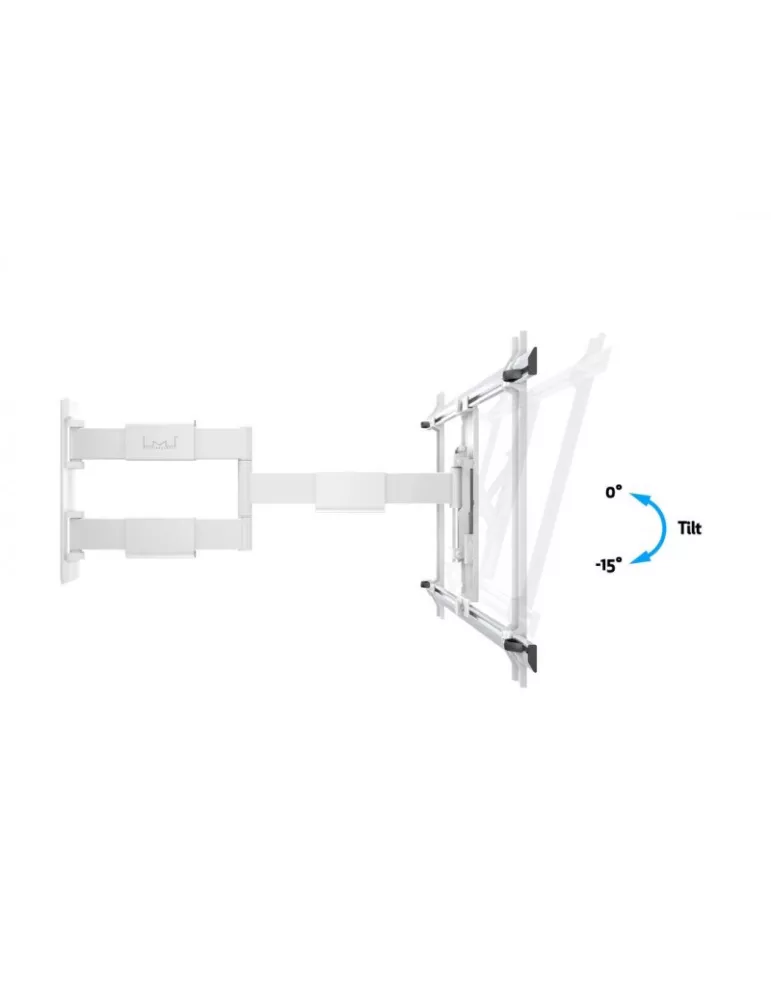 MULTIBRACKETS 0150 SUPPORT MURAL ARTICULÉ BLANC  FLEXARM THIN LARGE POUR ECRAN LCD 37"- 65" - POIDS 30KG VESA MAX 600X400
