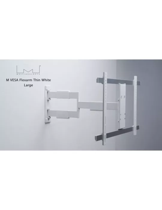 MULTIBRACKETS 0150 GELENKIGE WANDHALTERUNG WEISS FLEXARM THIN LARGE FÜR LCD-BILDSCHIRM 37 - 65  - GEWICHT 30KG VESA MAX 600X40