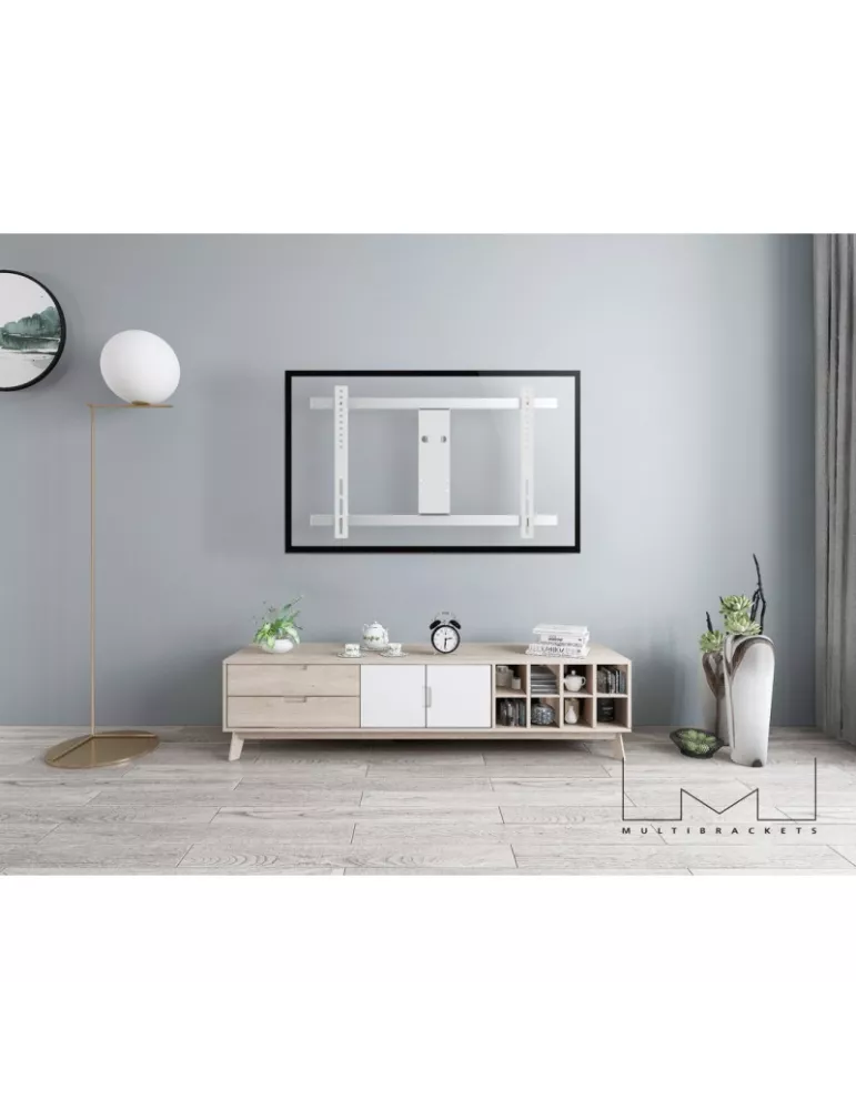 MULTIBRACKETS 0150 SUPPORT MURAL ARTICULÉ BLANC  FLEXARM THIN LARGE POUR ECRAN LCD 37"- 65" - POIDS 30KG VESA MAX 600X400