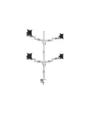 MULTIBRACKETS 5587 Soporte de mesa giratorio Multibrackets Deskmount Officeline Quad Blanco - Pantalla 15  - 30  Vesa Max 100x