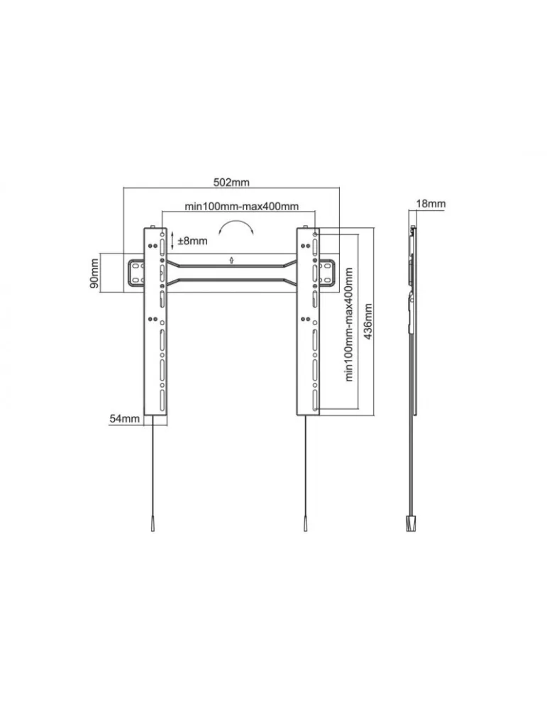 MULTIBRACKETS 5556 Multibrackets VESA Wallmount SuperSlim Fixed 400 Max REF  MULTIBRACKETS MUL5556 | MusicGoodDeal